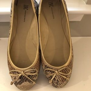 Inc snake skin ballet flats